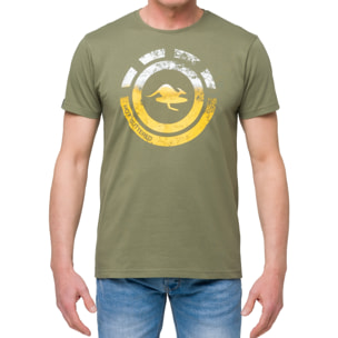 T-shirt in cotone 150 gr Hot Buttered Nahua Colore Verde militare.