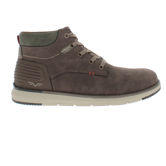 Armata di Mare Scarpe Uomo Stivaletti Casual Stringati con Soletta Rimovibile in Memory Foam AMU W24M602 Dk Brown