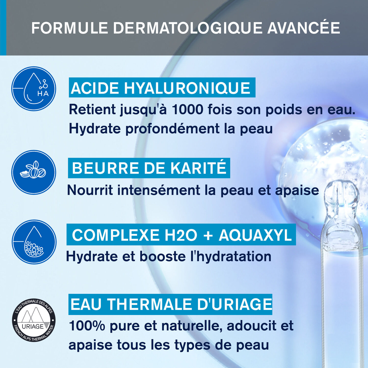 Eau Thermale - Crème d'Eau Riche - Hydrate, Nourrit & Illumine 40 ml