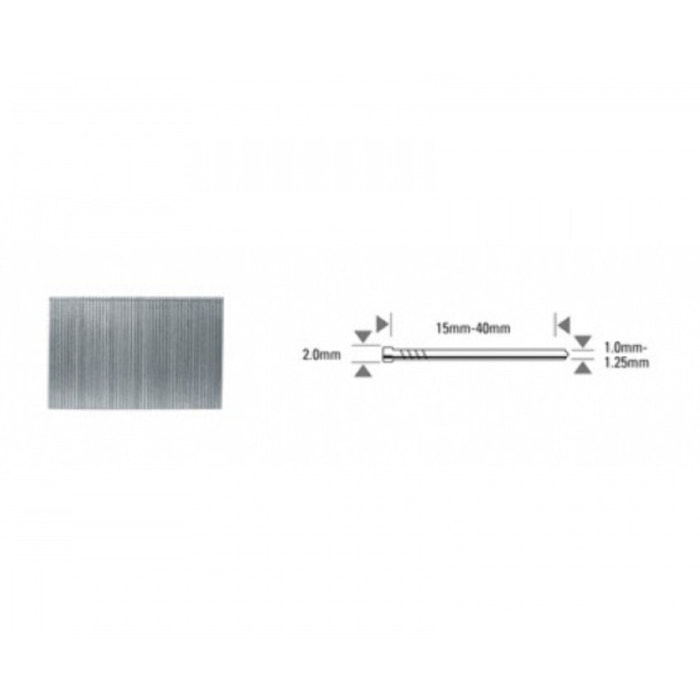 Pointe BT13 acier, tête marron - Longueur:15 mm - Boîte de 5000 - BT1315BRO