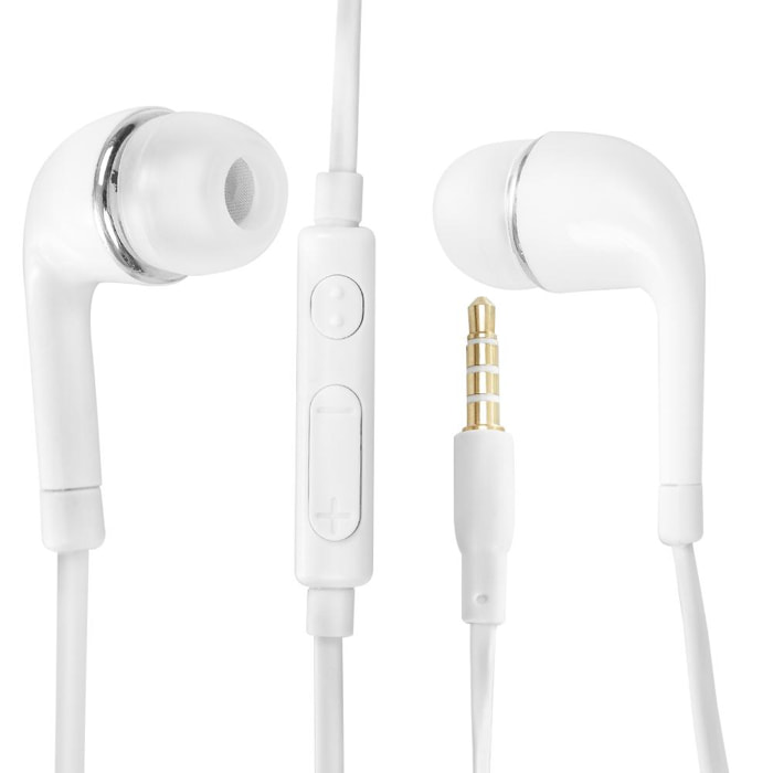 Auriculares con manos libres, conexión minijack. Compatibles con smartphones y tablets Android.