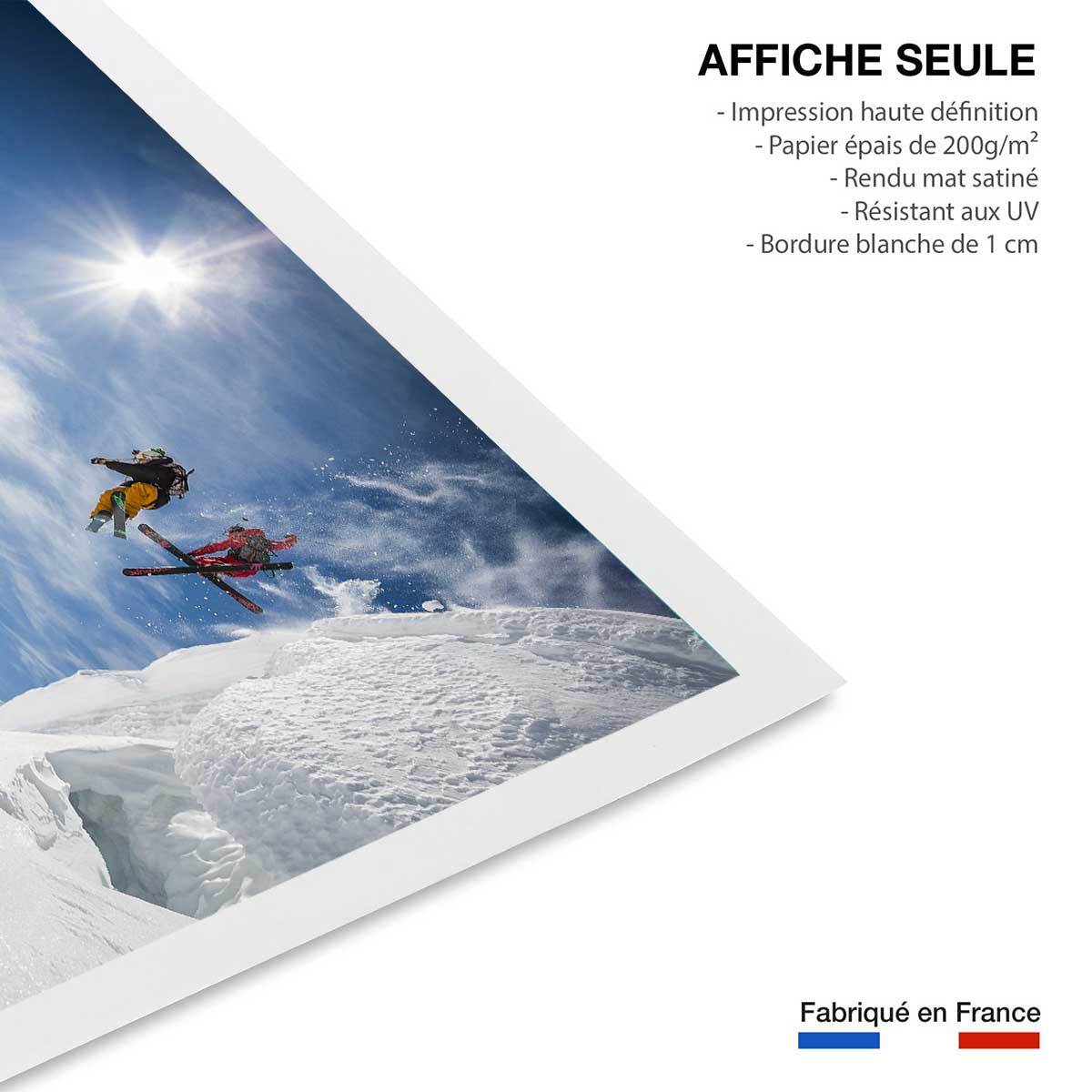 Affiche sport Jumping ski Affiche seule