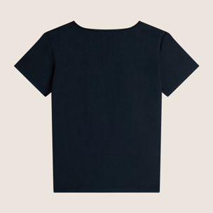 T-shirt regular da donna in tessuto stretch a base cotone