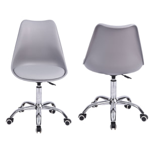 Chaise de bureau réglable en hauteur grise ANNE