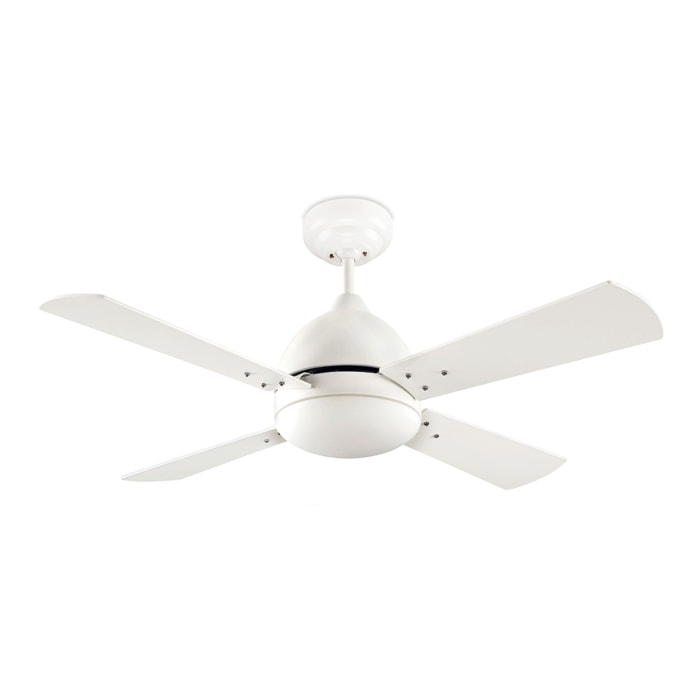 FORLIGHT Ventilador IP20 Borneo E27 15W Blanco Blanco