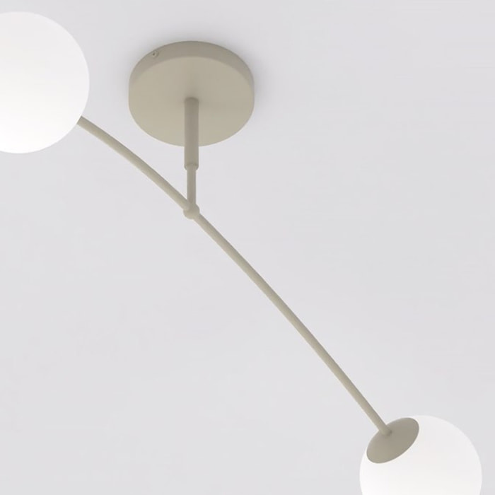 Lampada a sospensione PREGOS in acciaio mokka e vetro