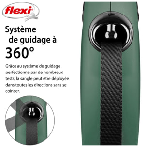 Laisse New Classic S Tape 5 m Olive green Flexi CL10T5-251-O-20