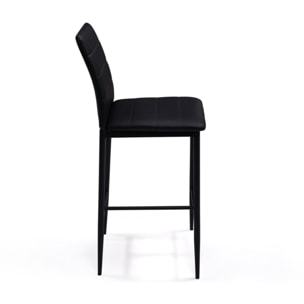 Tabourets de bar Regilux noirs - lot de 4