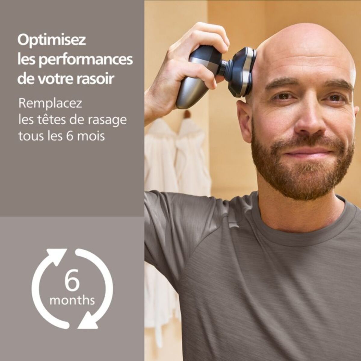 Tête de rasoir PHILIPS de rechange pour rasoir tete