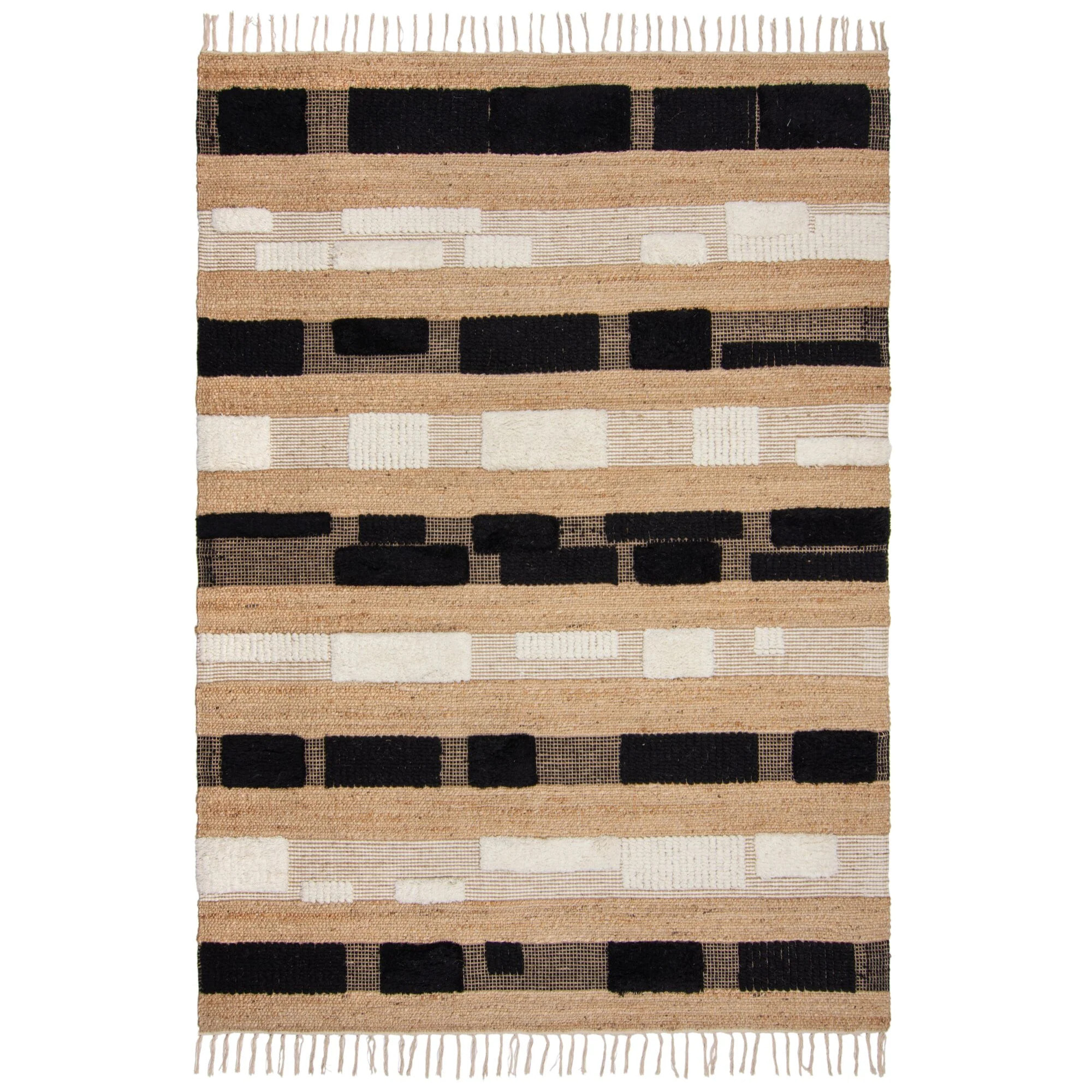 Tapis jute et laine MEDINA BLOCKS