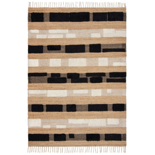 Tapis jute et laine MEDINA BLOCKS