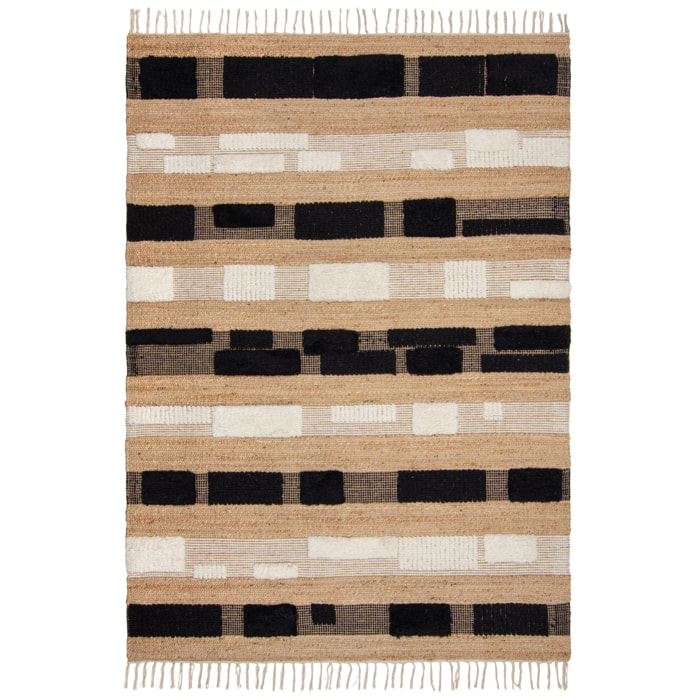 Tapis jute et laine MEDINA BLOCKS