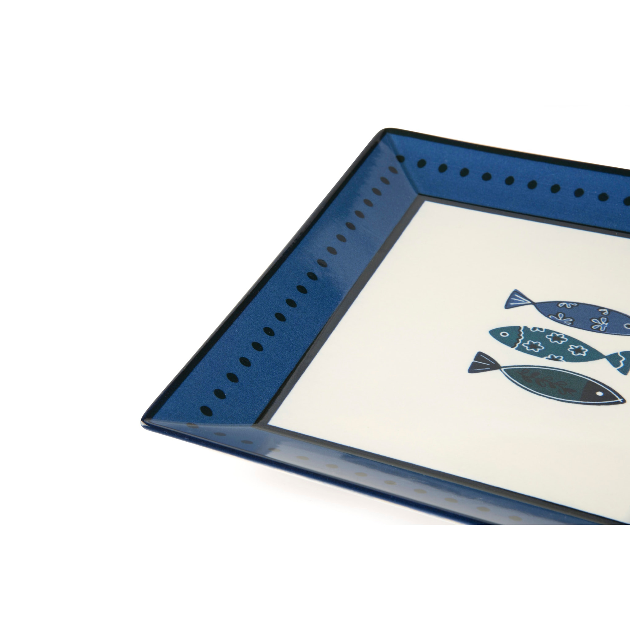 Servizio Piatti 18 Pezzi Quadrati Excelsa – Ocean, Ceramica Blu