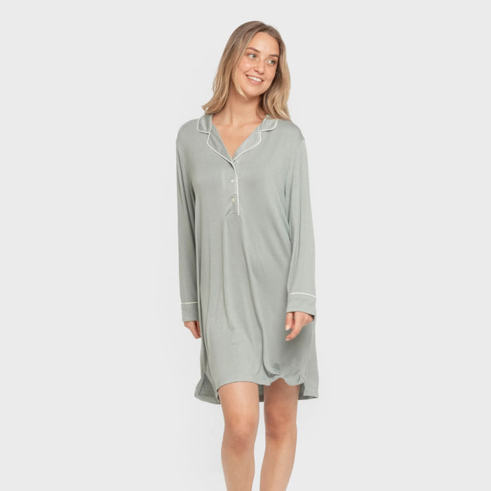 Camicia da notte keike in maglia di viscosa da donna