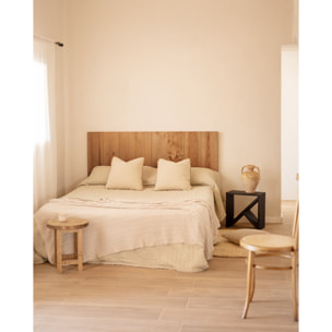 Pack 2 tables en bois massif noir en différentes tailles