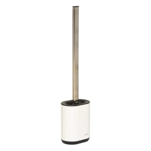 Brosse WC métal "Siliflex" blanc