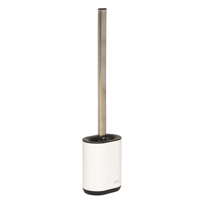 Brosse WC métal "Siliflex" blanc