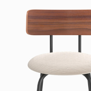 Lot de 2 chaises pour îlot central 64 cm en tissu beige - Alize