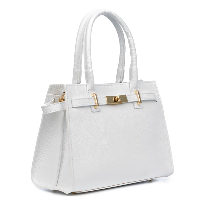 Banari borsa tote donna. Pelle autentica finitura Dollaro.