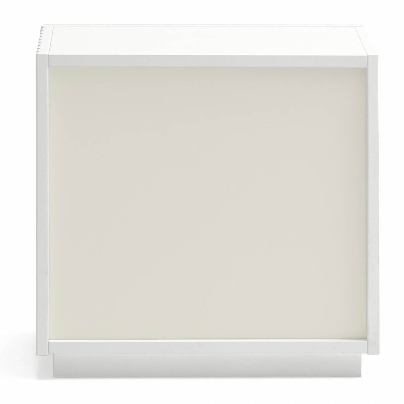 Mesita de noche Doric 1 cajón blanco e interior crema