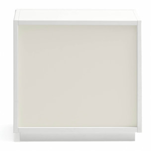 Mesita de noche Doric 1 cajón blanco e interior crema