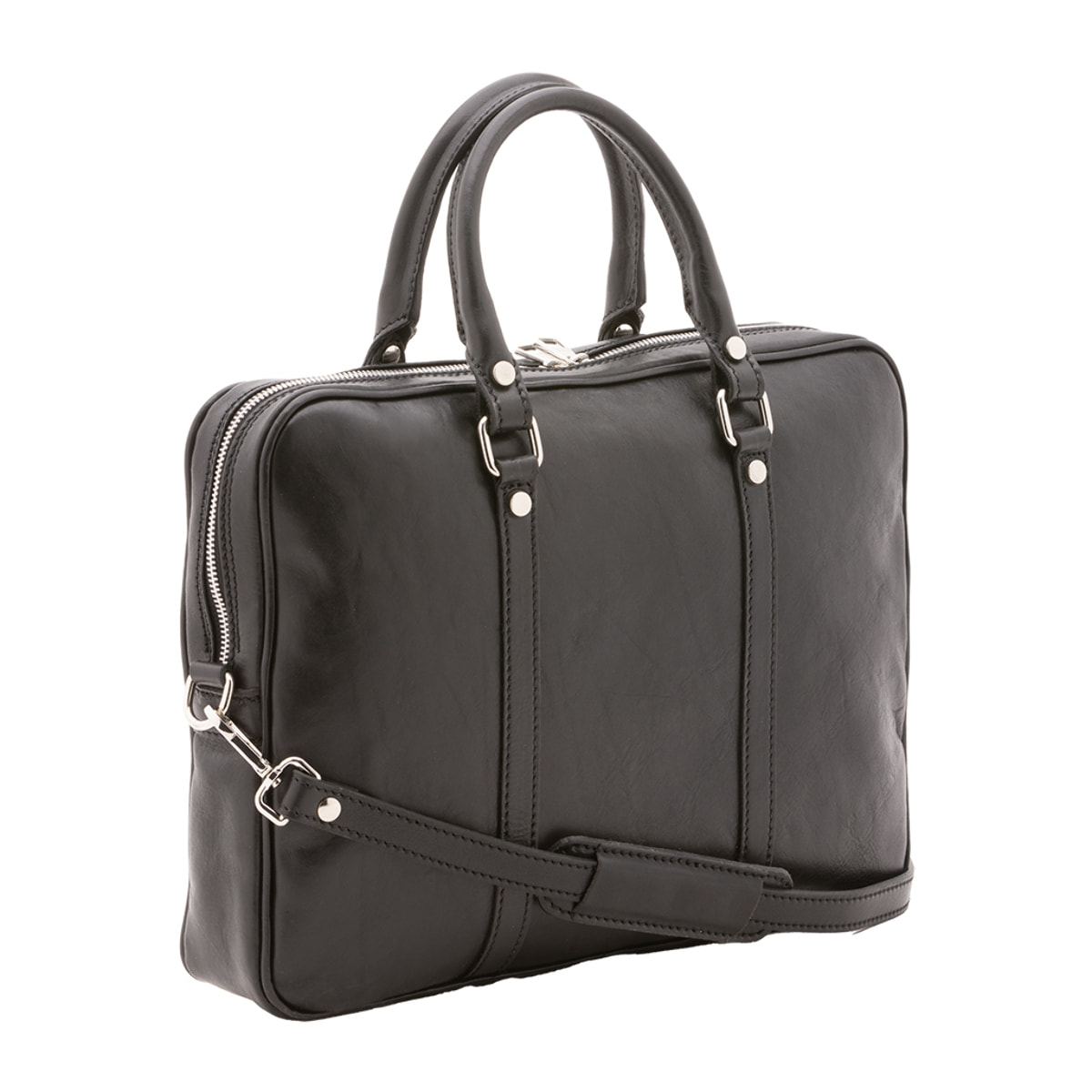 Borsa a mano  unisex In Vera pelle Made in Italy 37x31x6 cm