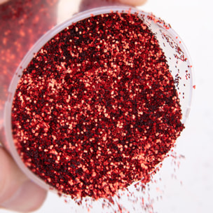 Glitter In Barattolo, 100 Gr - Pezzi 1 - 4,5X8,5X4,5cm - Colore: Rosso - Bianchi Dino