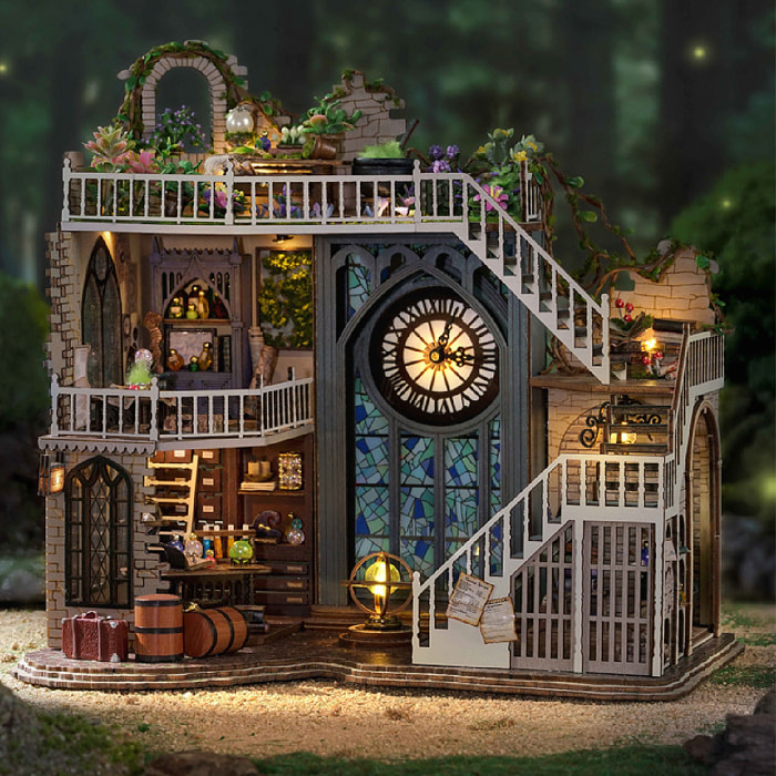 La casa Mágica. Maqueta 3D realista con gran detalle, cubierta antipolvo y luces led.