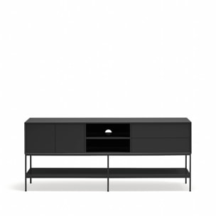 Mueble de televisión Platt 2 puertas y 2 cajones negro