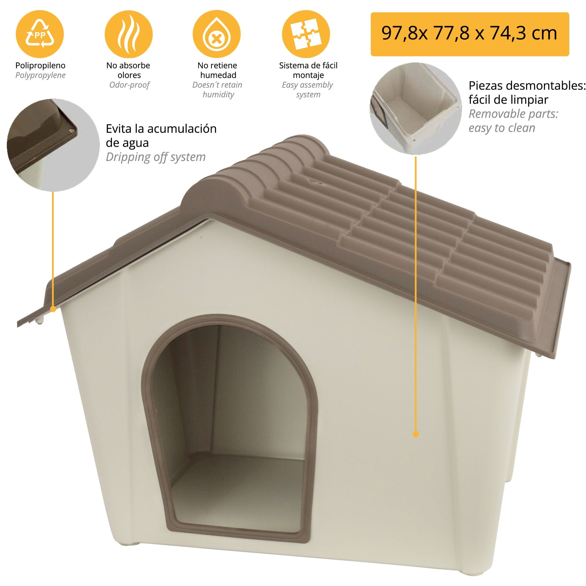 Caseta para mascota maxi de 978x778x743 mm