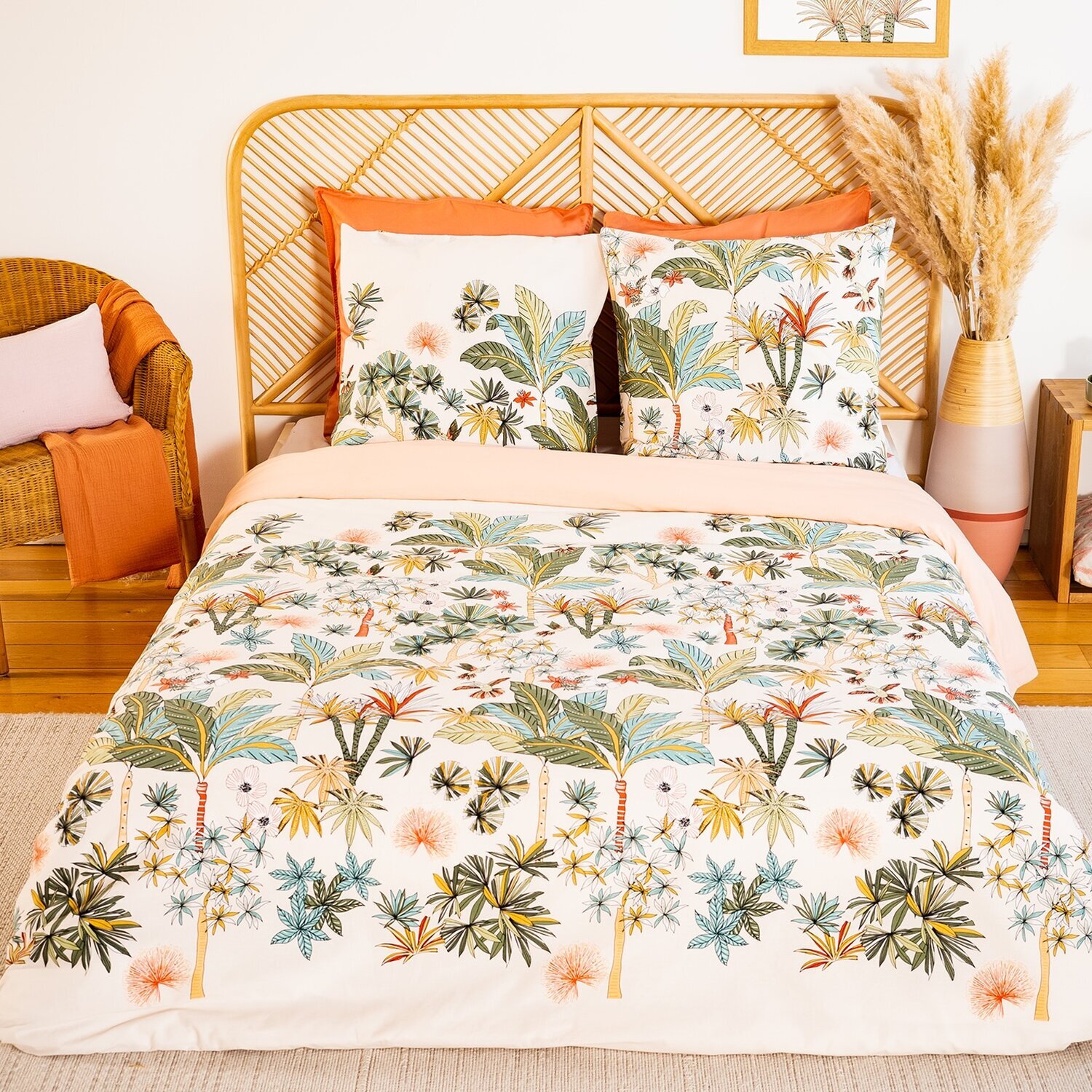 Parure housse de couette coton bci adouci 57 fils mig - mentissa