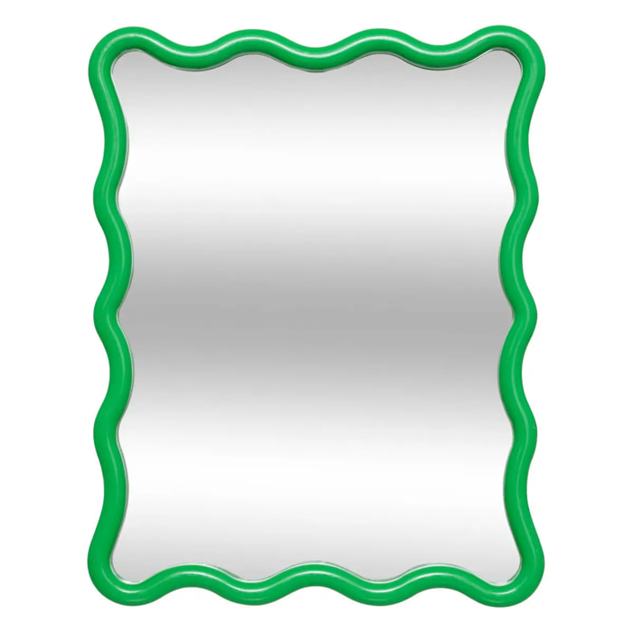 Miroir vague "Judy" vert 38x30cm