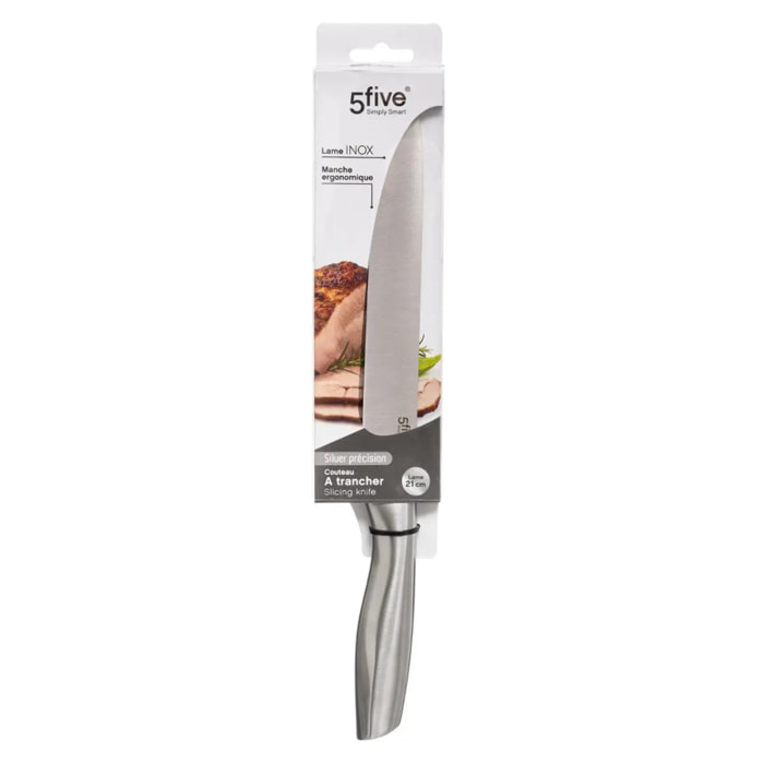 Couteau à trancher inox "Silver Précision" lame 21cm
