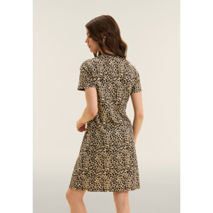Abito Animalier con dettaglio annodato sul fianco