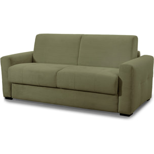 Canapé convertible express 3 places en velours côtelé - ANDREA