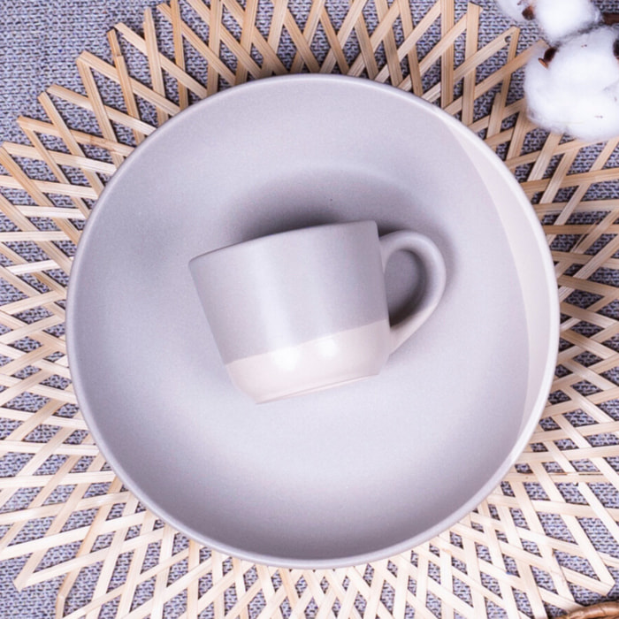 Lot de 6 tasses, TERRE DE SIENNE