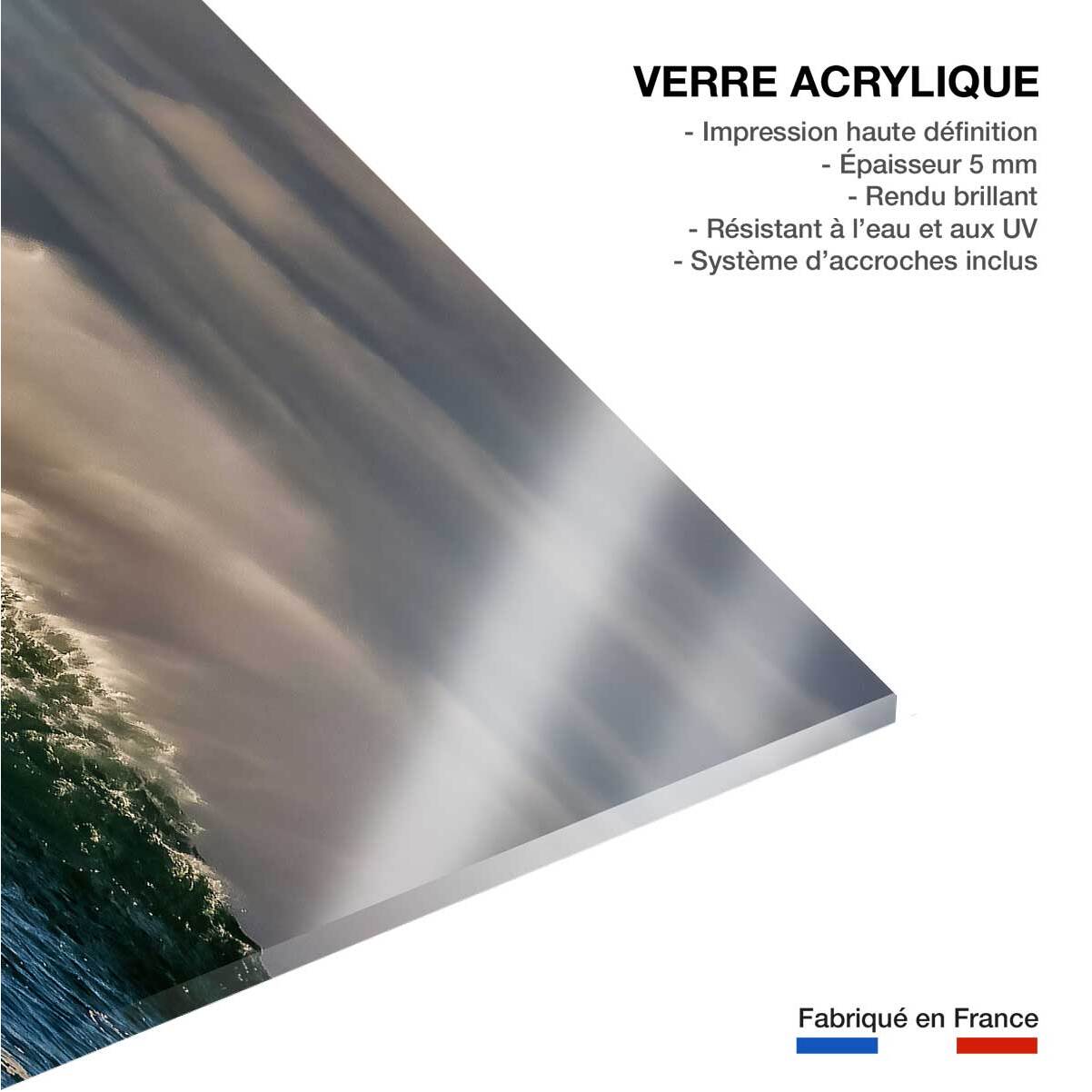 Tableau paysage ocean vague belharra  Tableau plexiglas