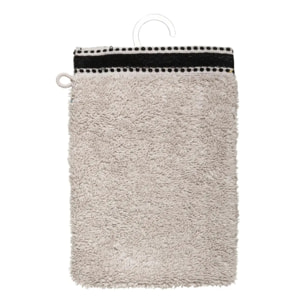 Lot de 2 gants de toilette "Joia" - coton 550 gr/m² - lin 15x21 cm