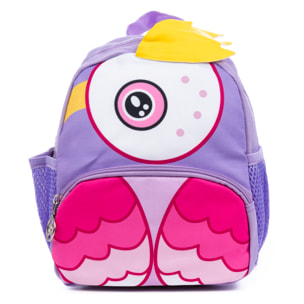 Zaino per bambini con design di Uccello. Con spallacci imbottiti, traspiranti e regolabili.