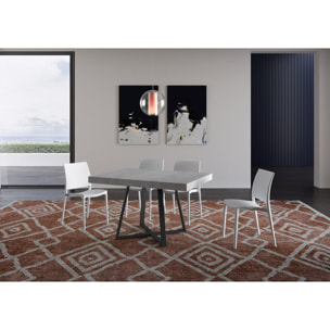 Tavolo allungabile 90x130/390 cm Abbraccio cemento gambe antracite