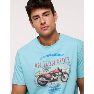 Camiseta Manga Corta Turquesa - Hunnam