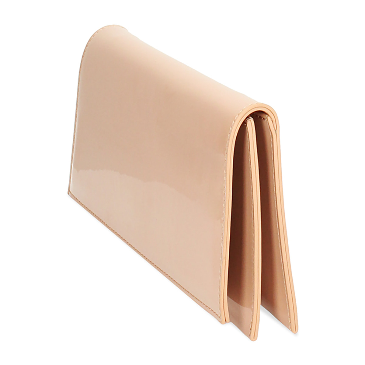 Pochette donna nude in vernice