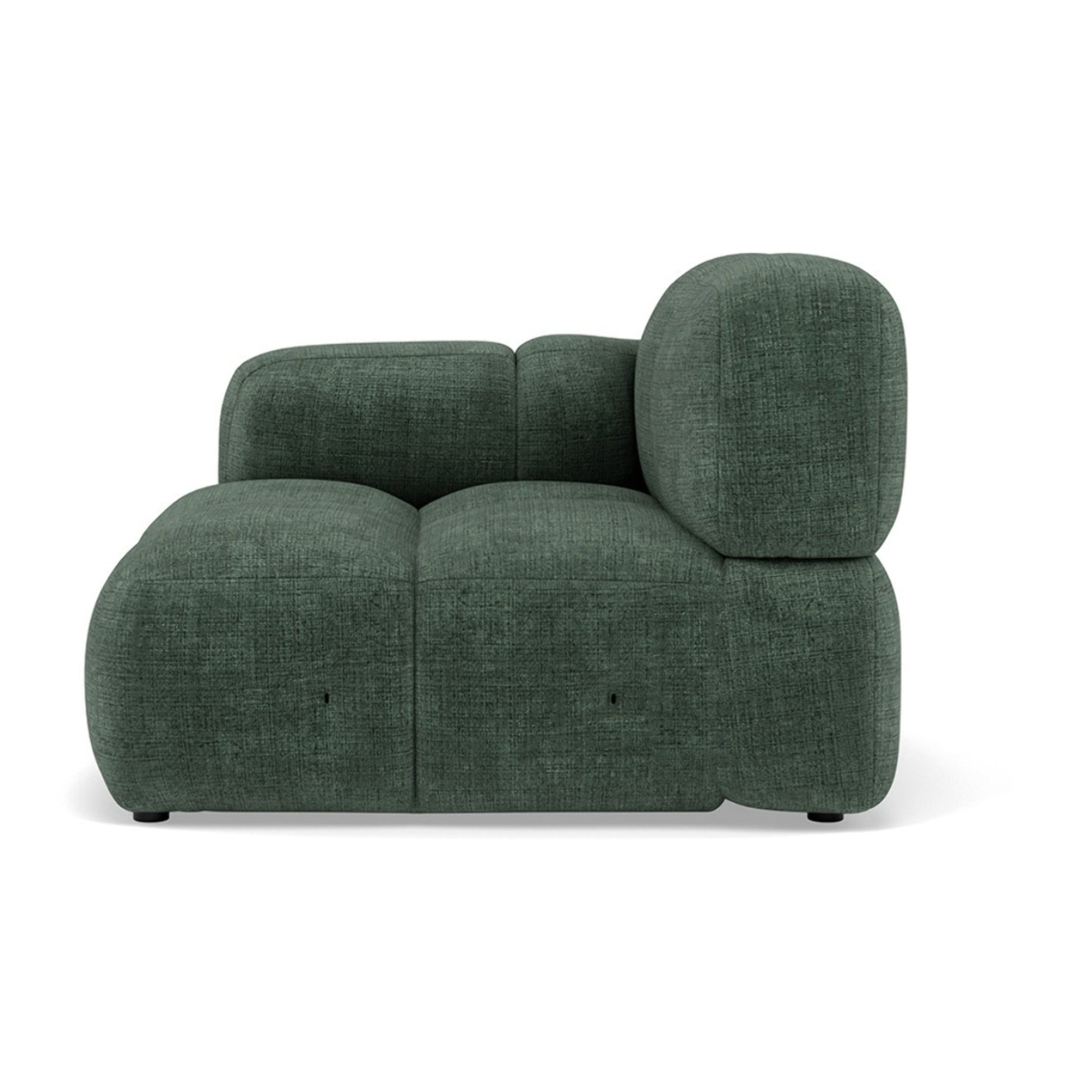 Grace - module d'assise gauche en velours texturé - Vert