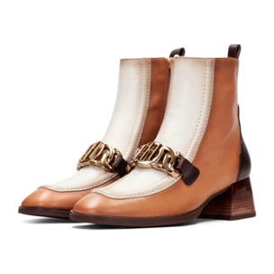 Botin Charlize Apricot vainilla 4,5 cm