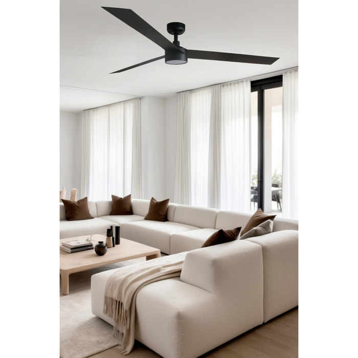 CRUISER XL LED Ventilateur de plafond noir TUYA