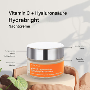 Crema de noche Hydrabright con vitamina C y ácido hialurónico