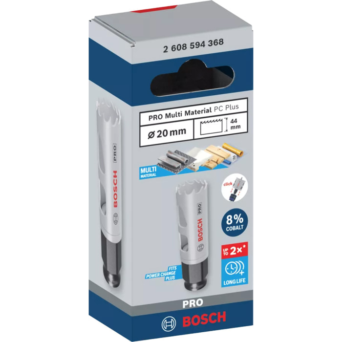 Scie trépan PRO Multi Material Power Change Plus - BOSCH - D.20