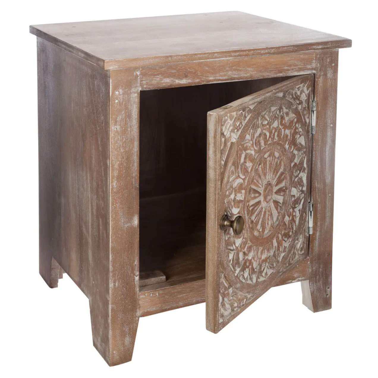 Table de chevet "Shirel" manguier H44,5cm