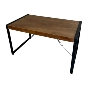 Table à manger bois brun 160 cm MILORA