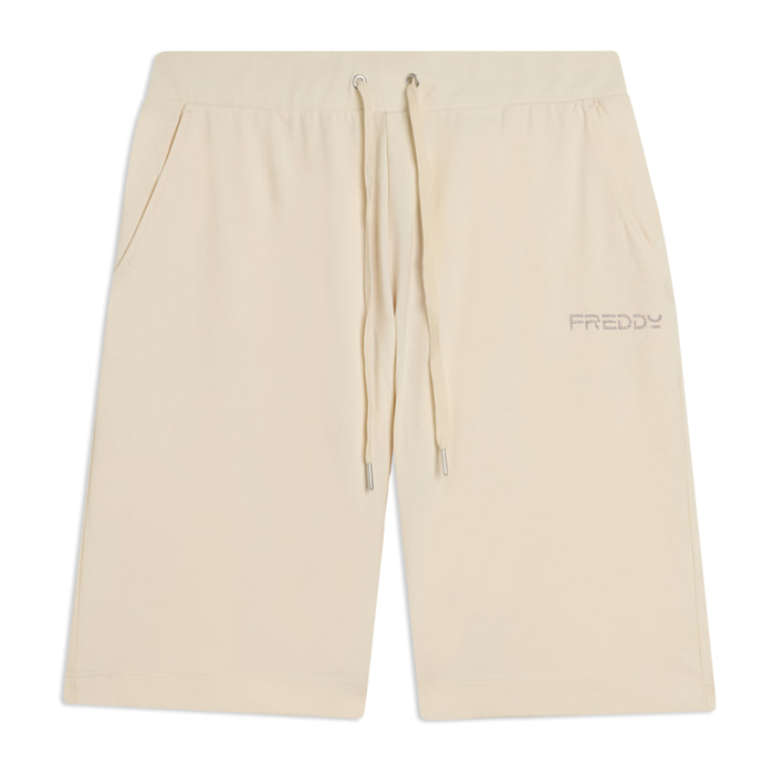 Pantaloni Corti in Jersey con Coulisse e Logo FREDDY